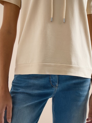 CECIL Sweatshirt 'Scents Of The Sea' in Beige