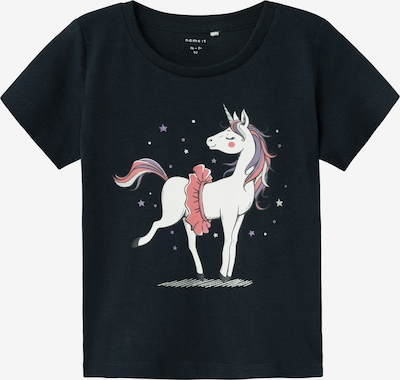 NAME IT T-Shirt 'Beate' in nachtblau / lila / pitaya / weiß, Produktansicht