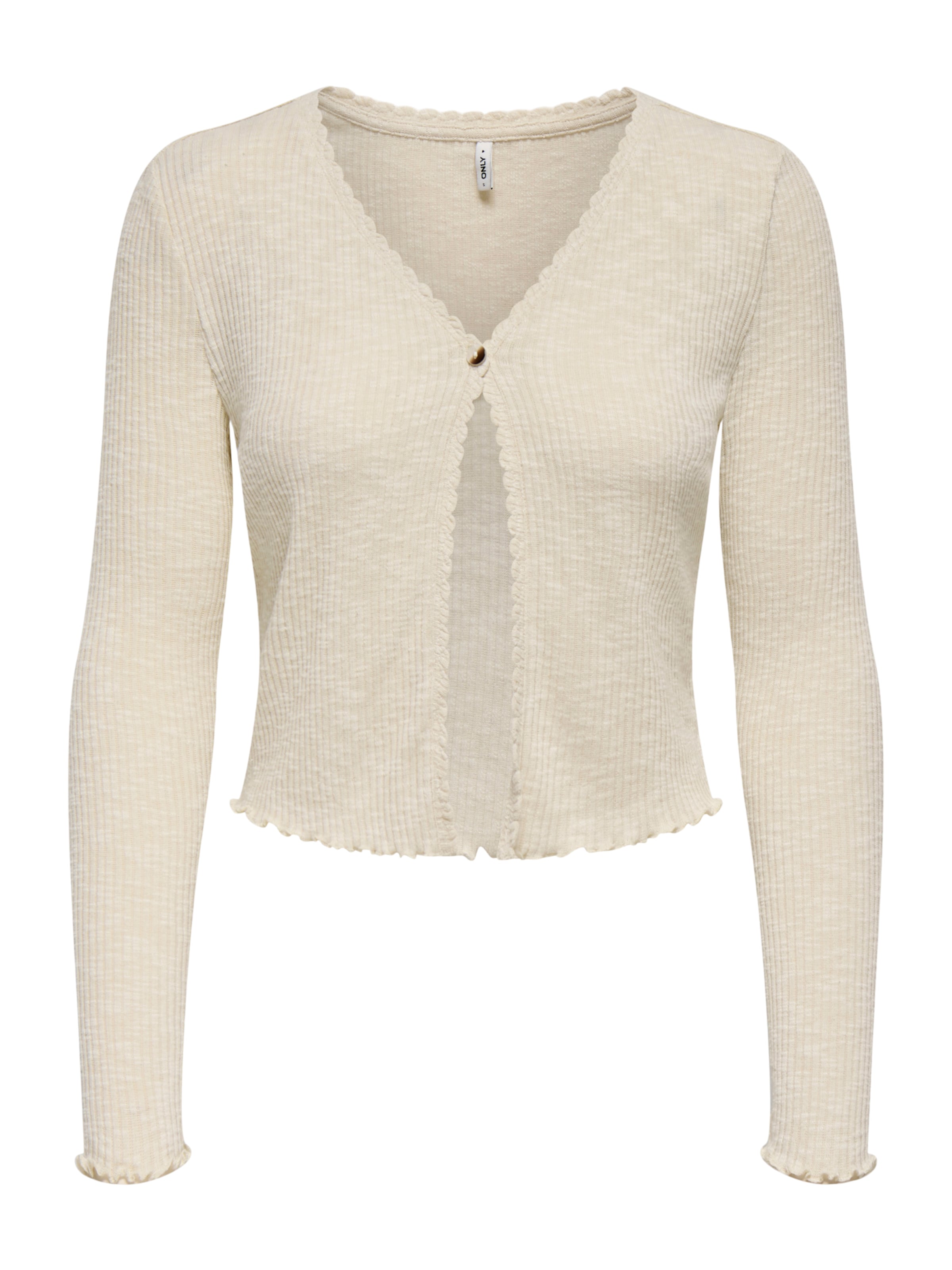 Geacă tricotată de la ONLY pe bej: față