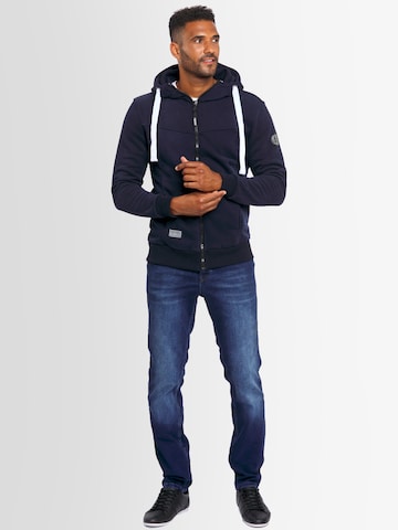 Alessandro Salvarini Zip-Up Hoodie 'Meroila' in Blue