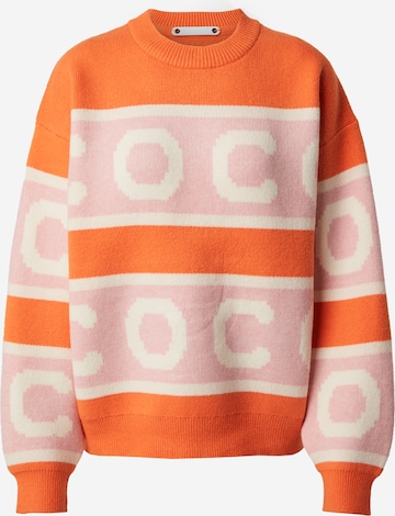 co'couture Pullover 'Row' in Orange: predná strana