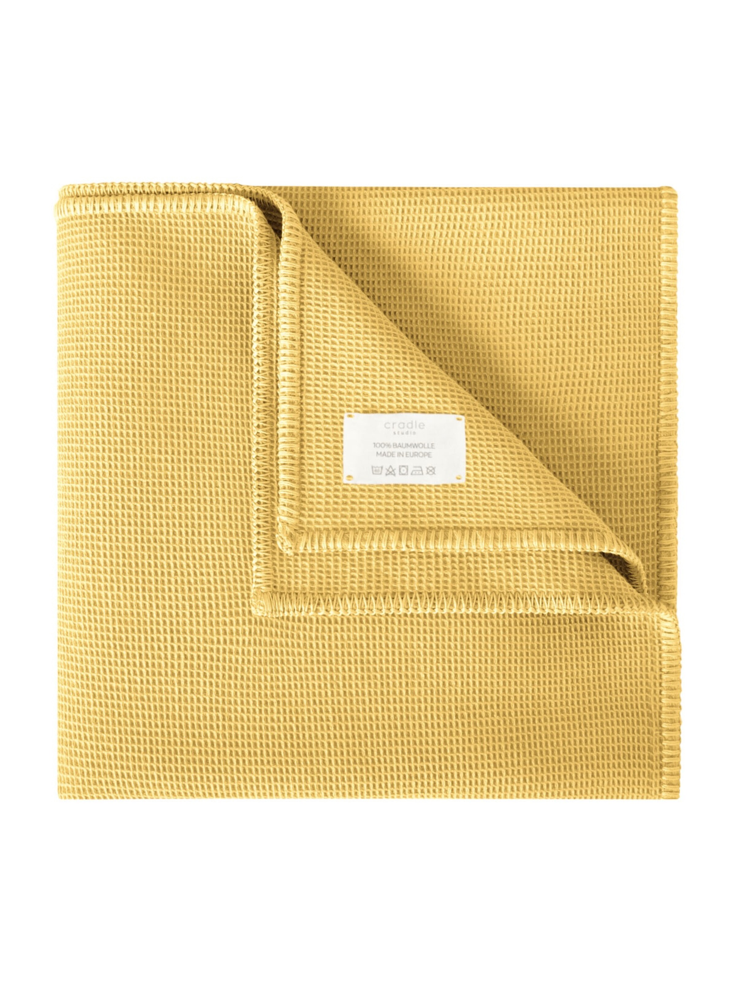 Cradle Studio Tæpper &#x27;Piqué Oversize&#x27; i gul: forside