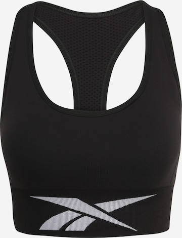 Reggiseno sportivo 'Workout Ready' di Reebok in nero: frontale