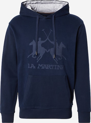 Sweat-shirt La Martina en bleu : devant