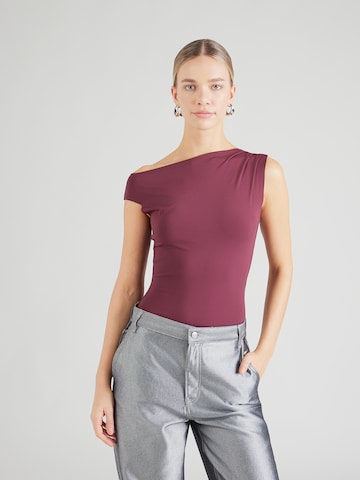 ABOUT YOU Košeľové body 'Justine' - Červená: predná strana