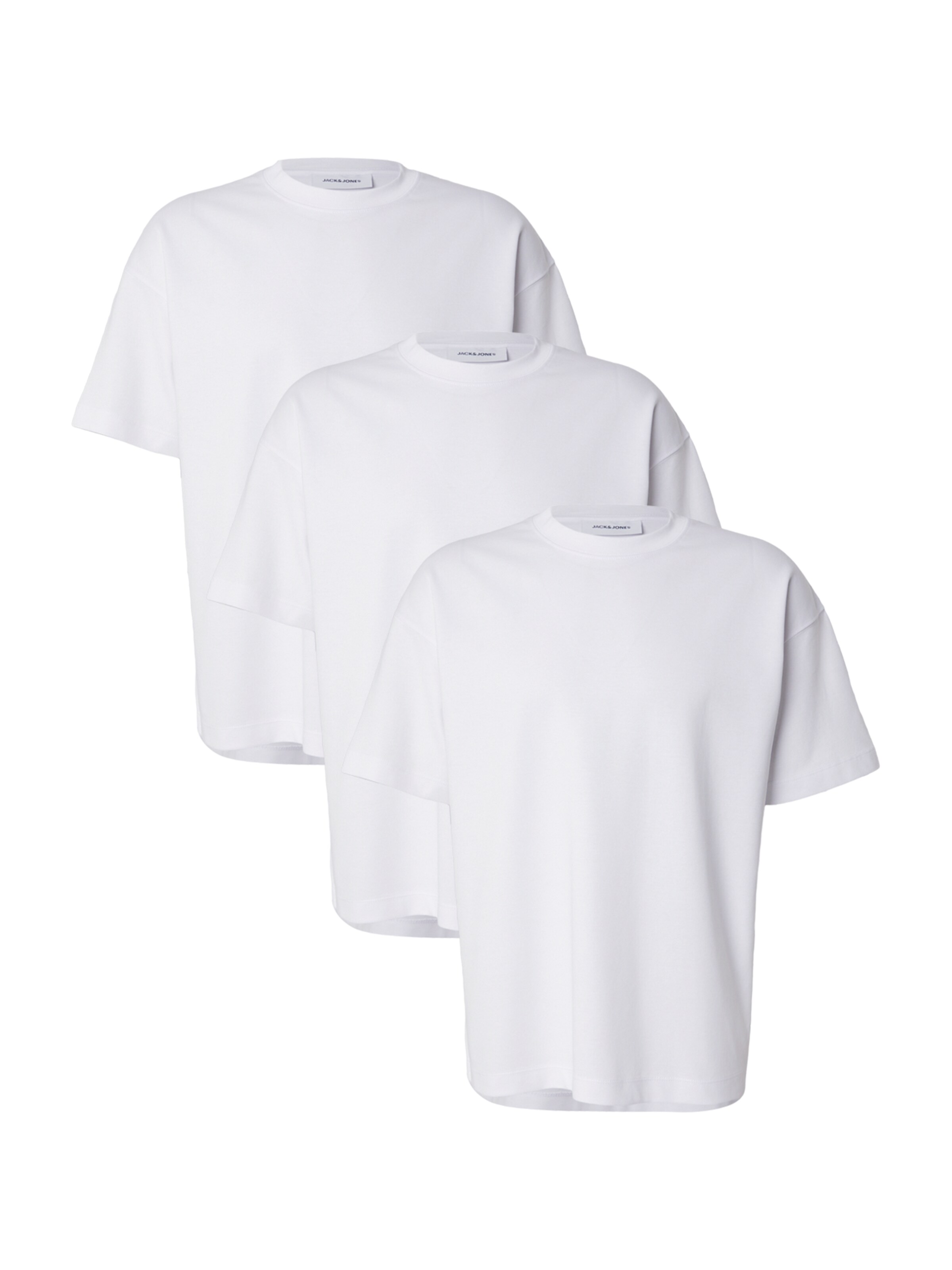 JACK & JONES T-Shirt 'JJEBARRON' in Weiß: Vorderseite
