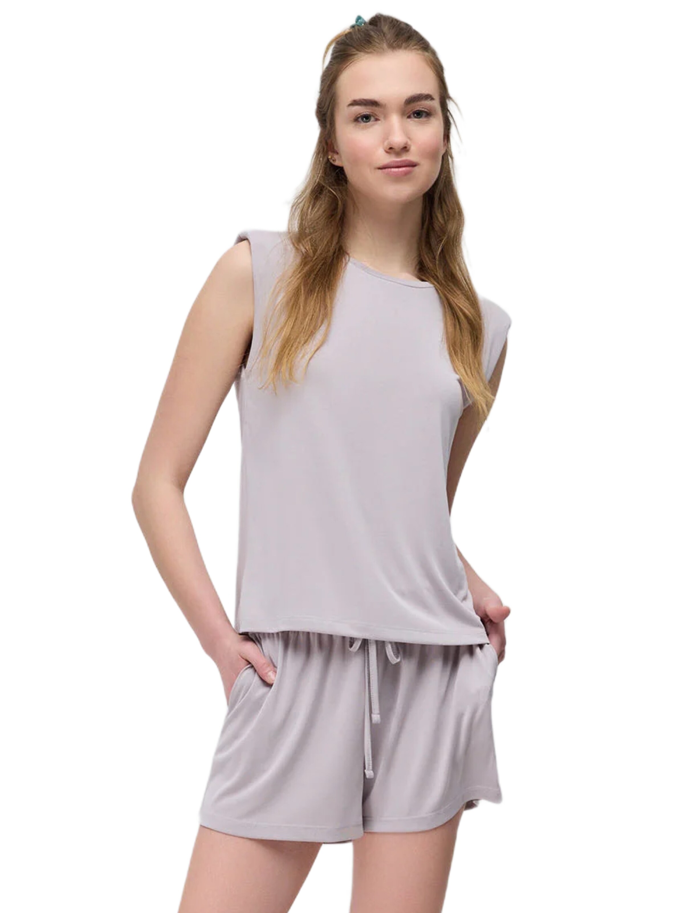 No Matter What Top in Grau