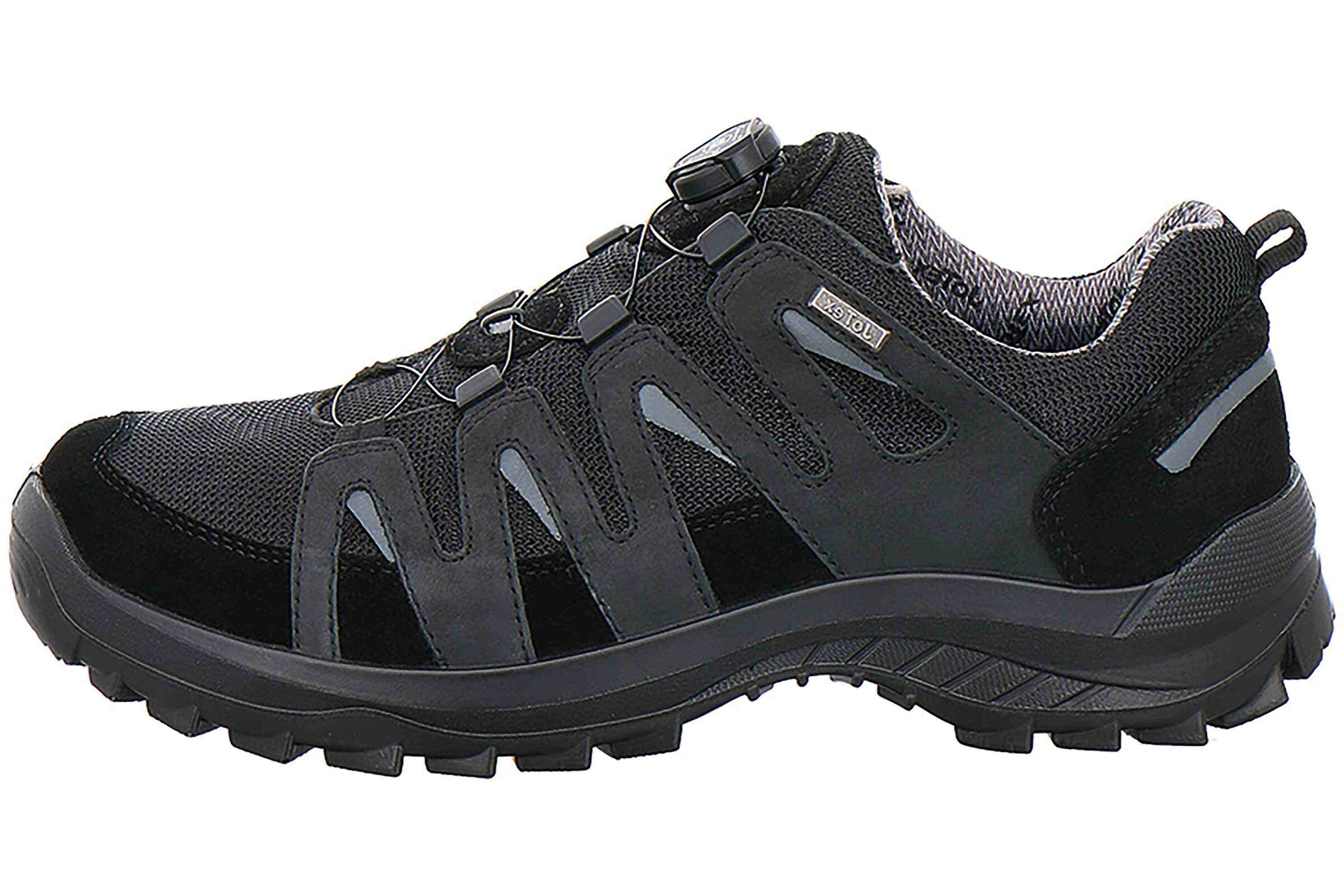 JOMOS Platform trainers in Black: front