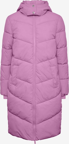 Manteau d’hiver 'Jamilla' PIECES en violet : devant