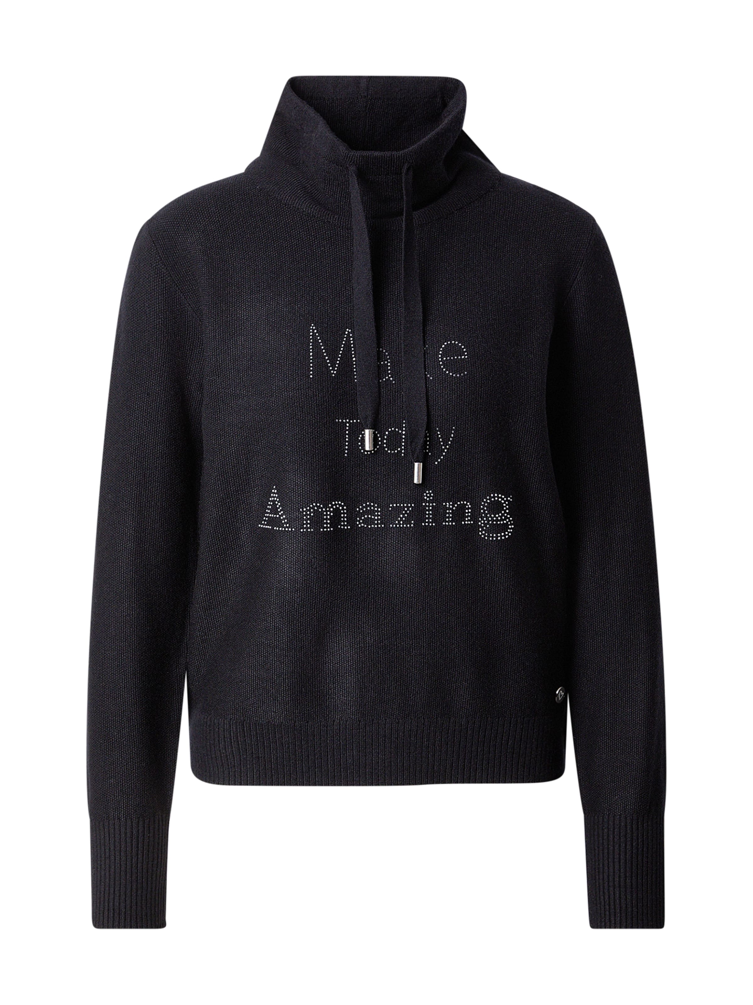 ZABAIONE Πουλόβερ 'Ra44na' σε μαύρο: μπροστά