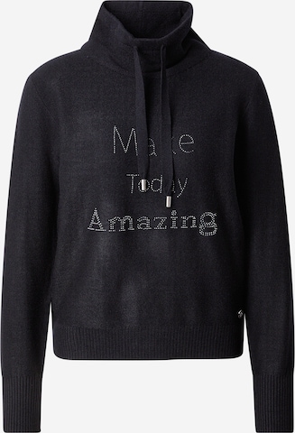 ZABAIONEPulover 'Ra44na' - crna boja: prednji dio