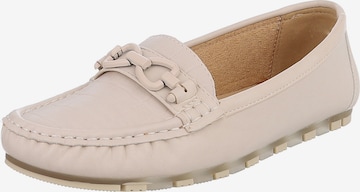 Ital-Design Mokassin in Beige: Vorderseite