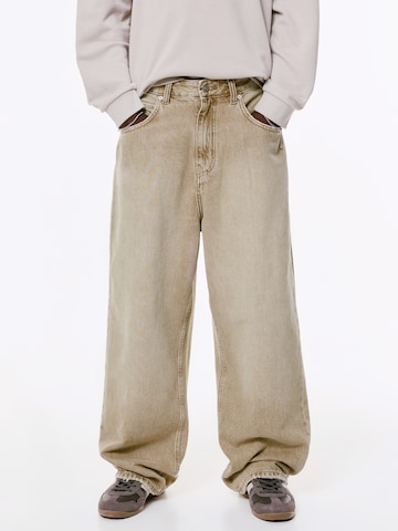 Baggy Jean Pull&Bear en beige : devant