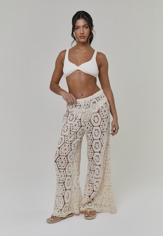Wide leg Pantaloni di South Beach in beige: frontale
