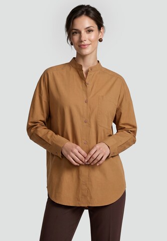 Chemisier Usha en marron : devant