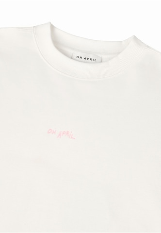 OH APRIL Sweatshirt 'Hot Summer Menu' in Weiß