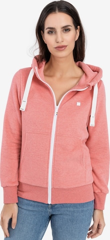 deproc Sweatvest 'FinjaCMYK II' in Roze: voorkant