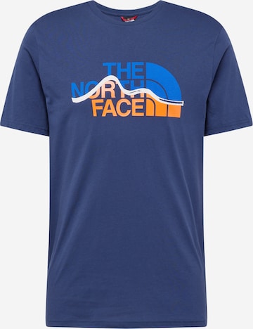 T-Shirt 'MOUNTAIN' THE NORTH FACE en bleu : devant