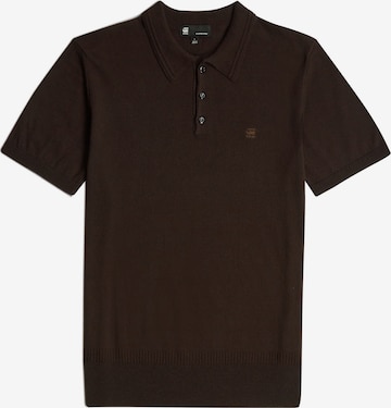 G-STAR Shirt 'Knitted' in Bruin: voorkant