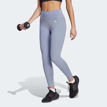 ADIDAS PERFORMANCE Skinny Urheiluhousut 'Optime Stash' värissä lila: edessä