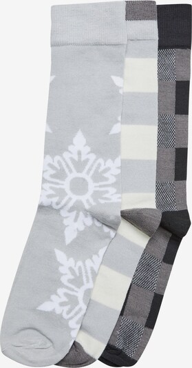 Urban Classics Socken 'Christmas Snowflakes' in anthrazit / hellgrau / graumeliert / weiß, Produktansicht
