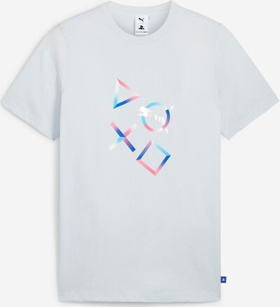 PUMA T-Shirt 'PUMA X PLAYSTATION' in blau / pink / silber / weiß, Produktansicht