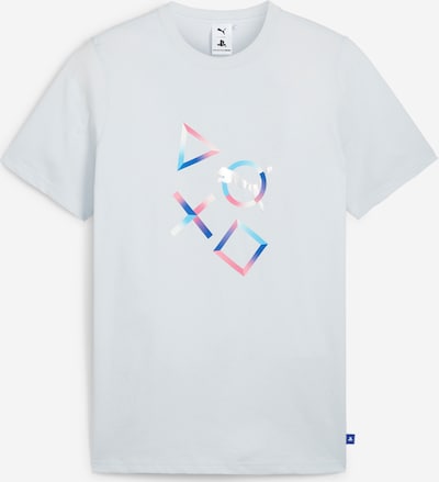 Marškinėliai 'PUMA X PLAYSTATION' iš PUMA, spalva – mėlyna / rožinė / sidabrinė / balta, Prekių apžvalga