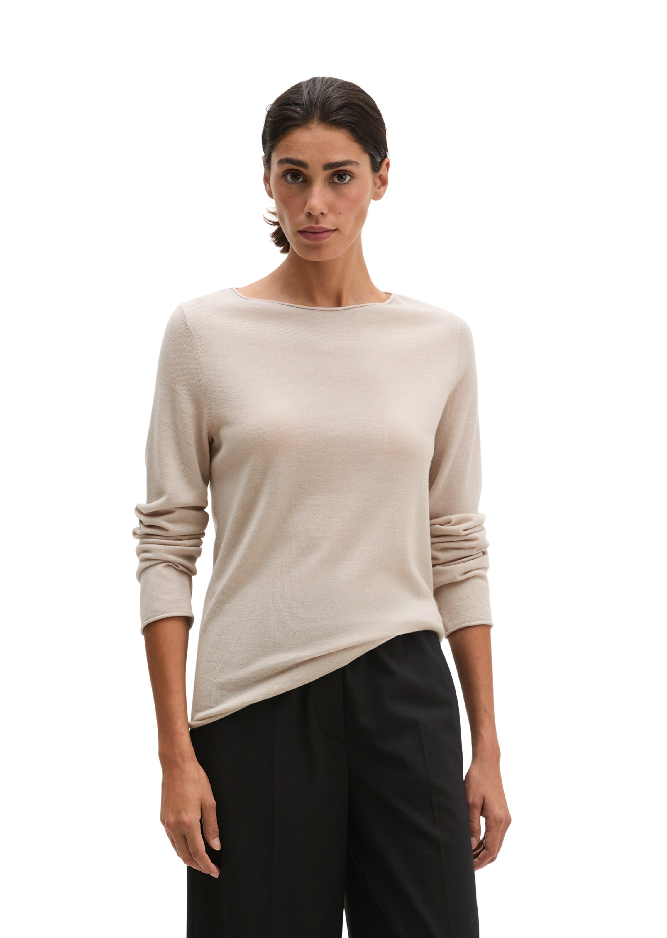 Pull-over Marc O'Polo en beige : devant