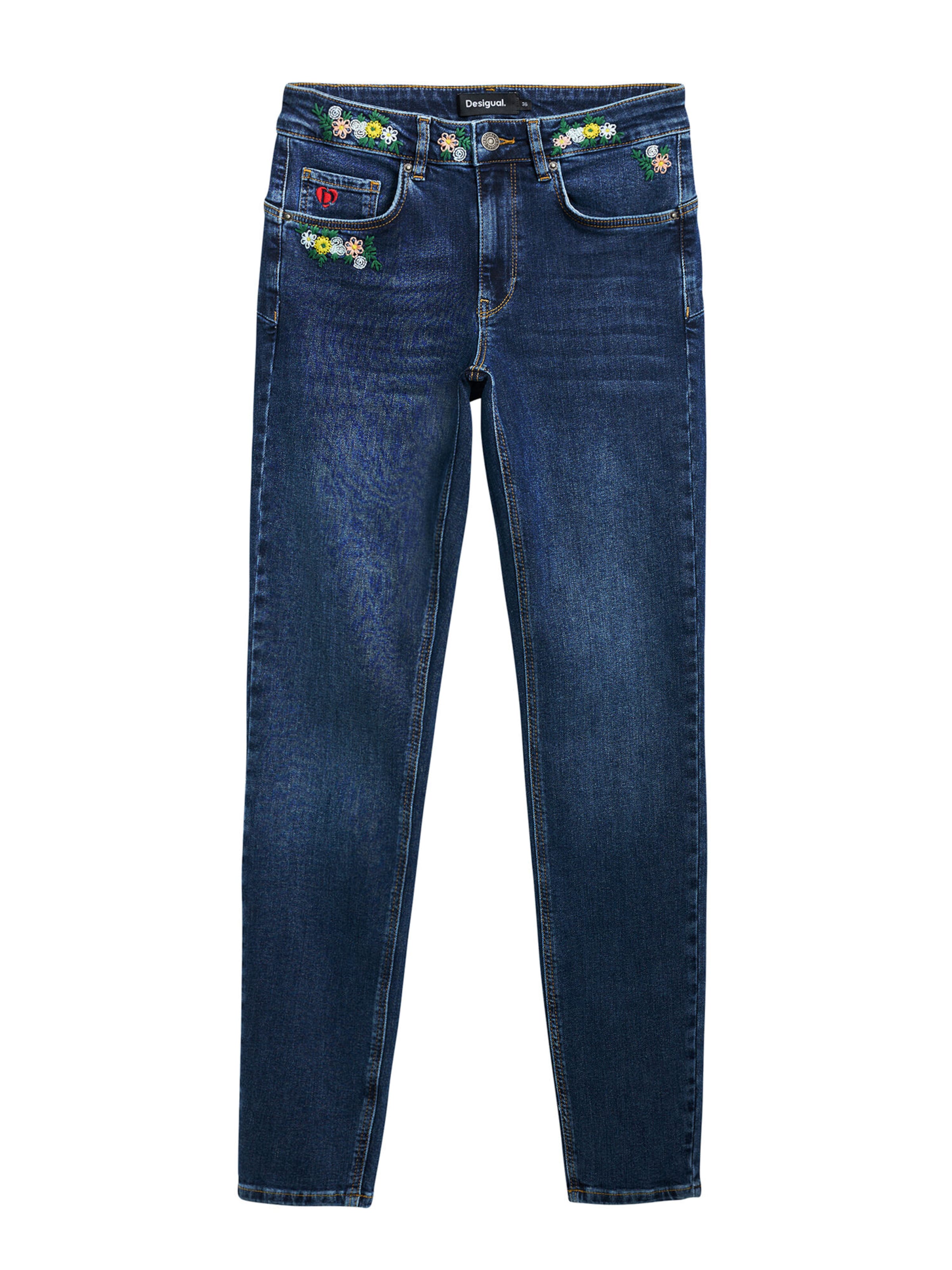 Desigual Skinny Jeans i blå: framsida