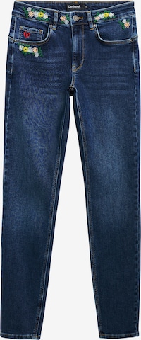 DesigualSkinny Traperice - plava boja: prednji dio