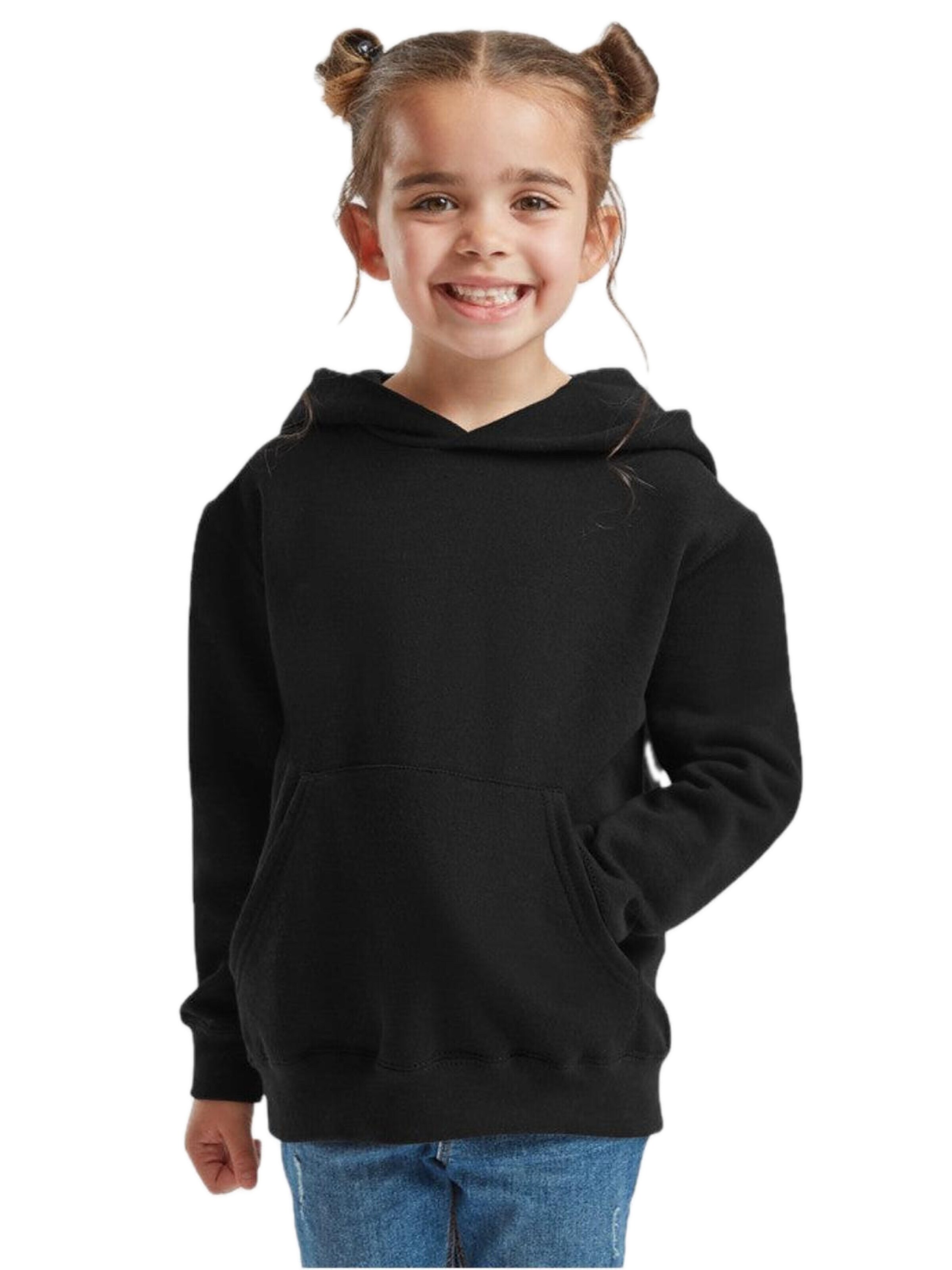 FRUIT OF THE LOOM Sweatshirt 'Hoodie for kids' in Zwart