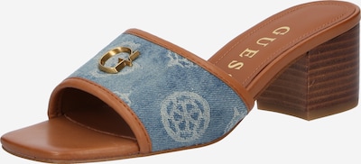 GUESS Mule 'Ulliye' en bleu denim / marron, Vue avec produit