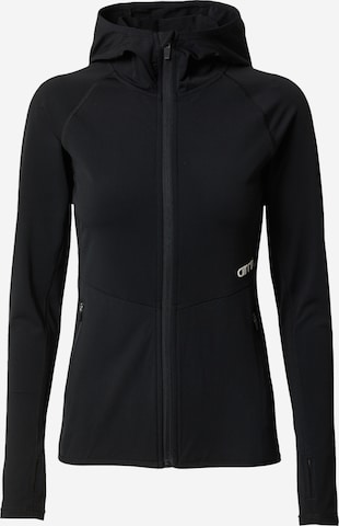 aim'n - Sudadera con cremallera deportiva en negro: frente