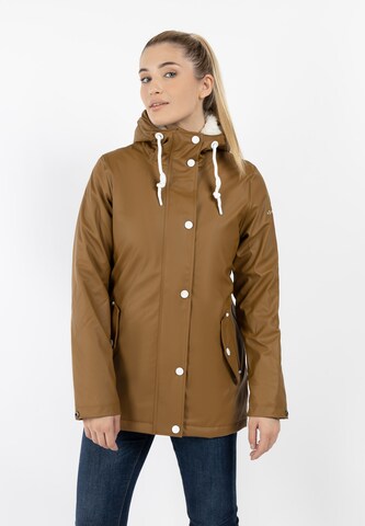 DreiMaster Maritim Winter Jacket in Brown: front