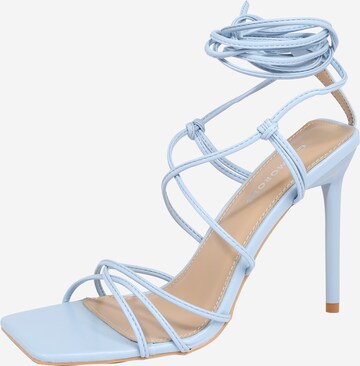 GLAMOROUS Strap Sandals in Blue: front