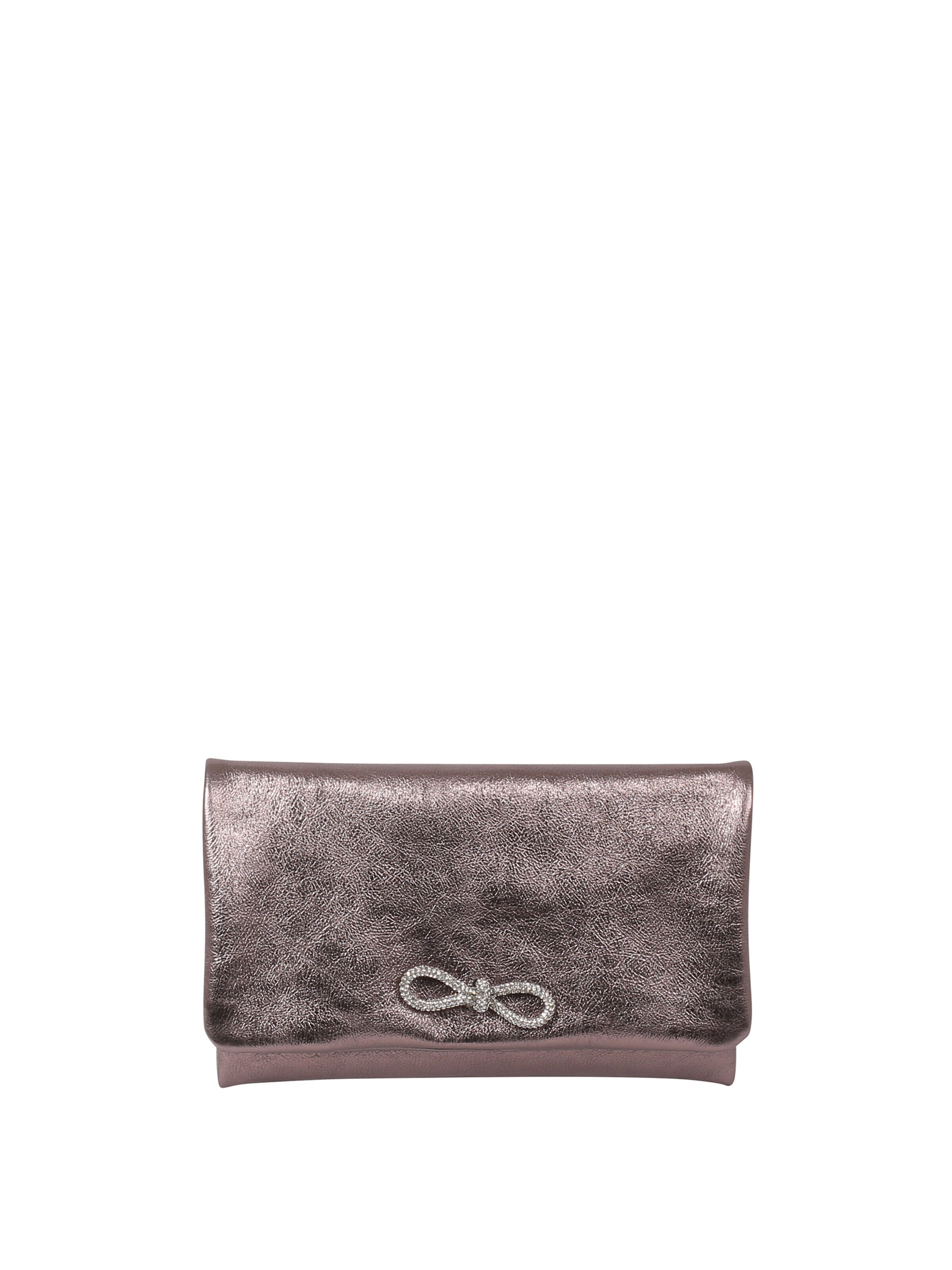 ABRO Clutch 'STRASS'‌‌‌‌ in Grau: Vorderseite