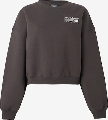 Felpa 'Trackside' di new balance in nero: frontale