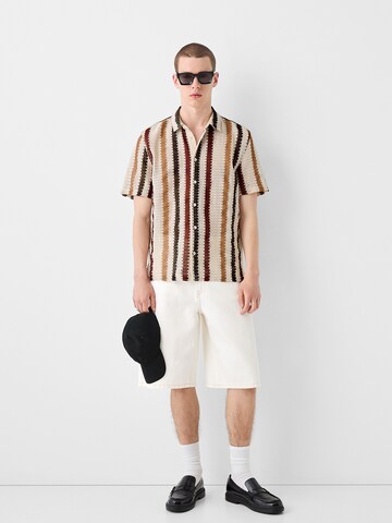 Bershka Regular fit Srajca | bež barva