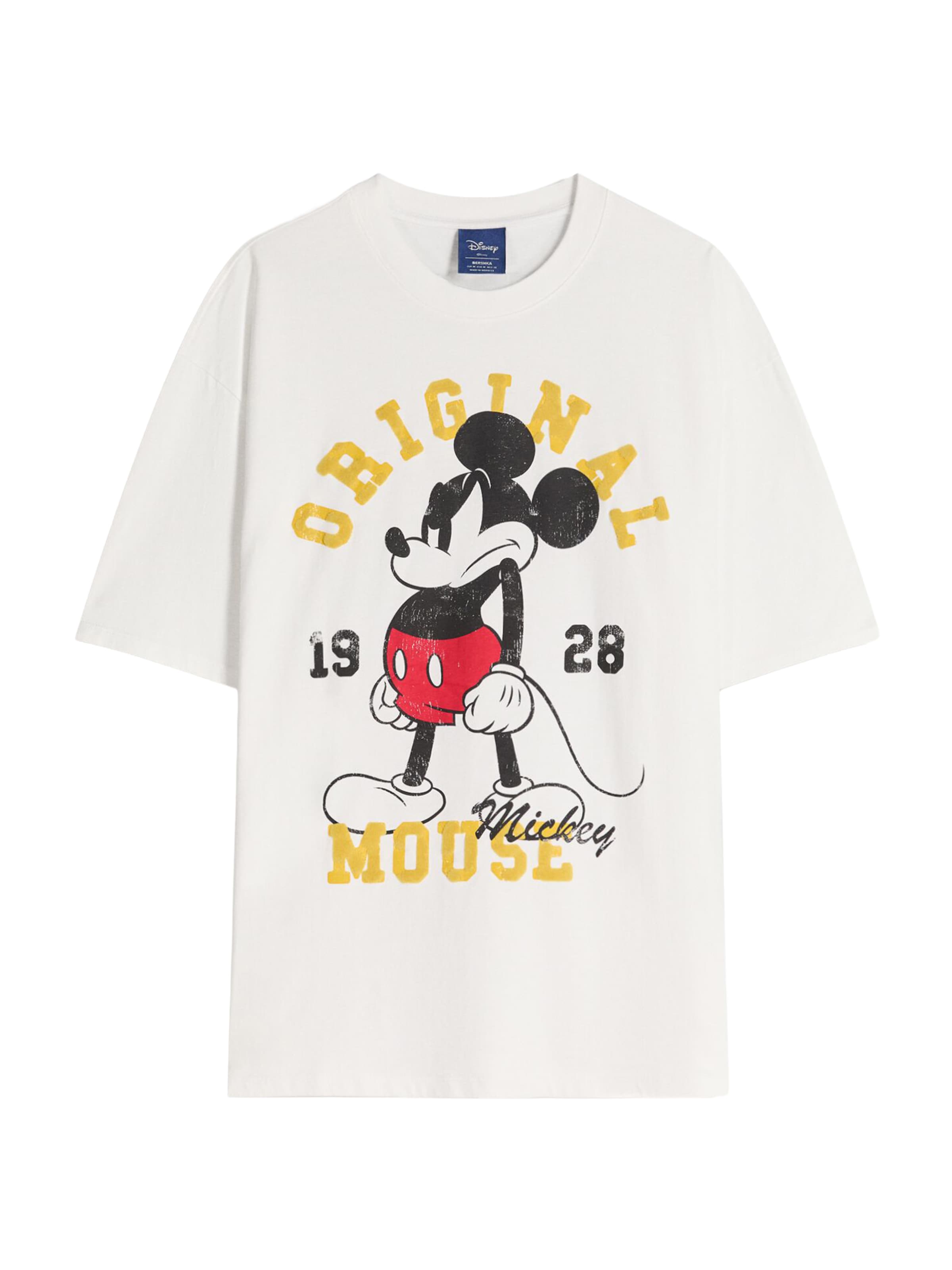 Bershka Koszulka 'MC MICKEY' w kolorze biały: przód