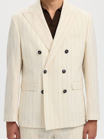 SELECTED Regular Fit Forretningsjakke i hvid