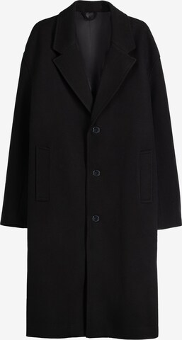 Bershka Between-Seasons Coat in Black: front