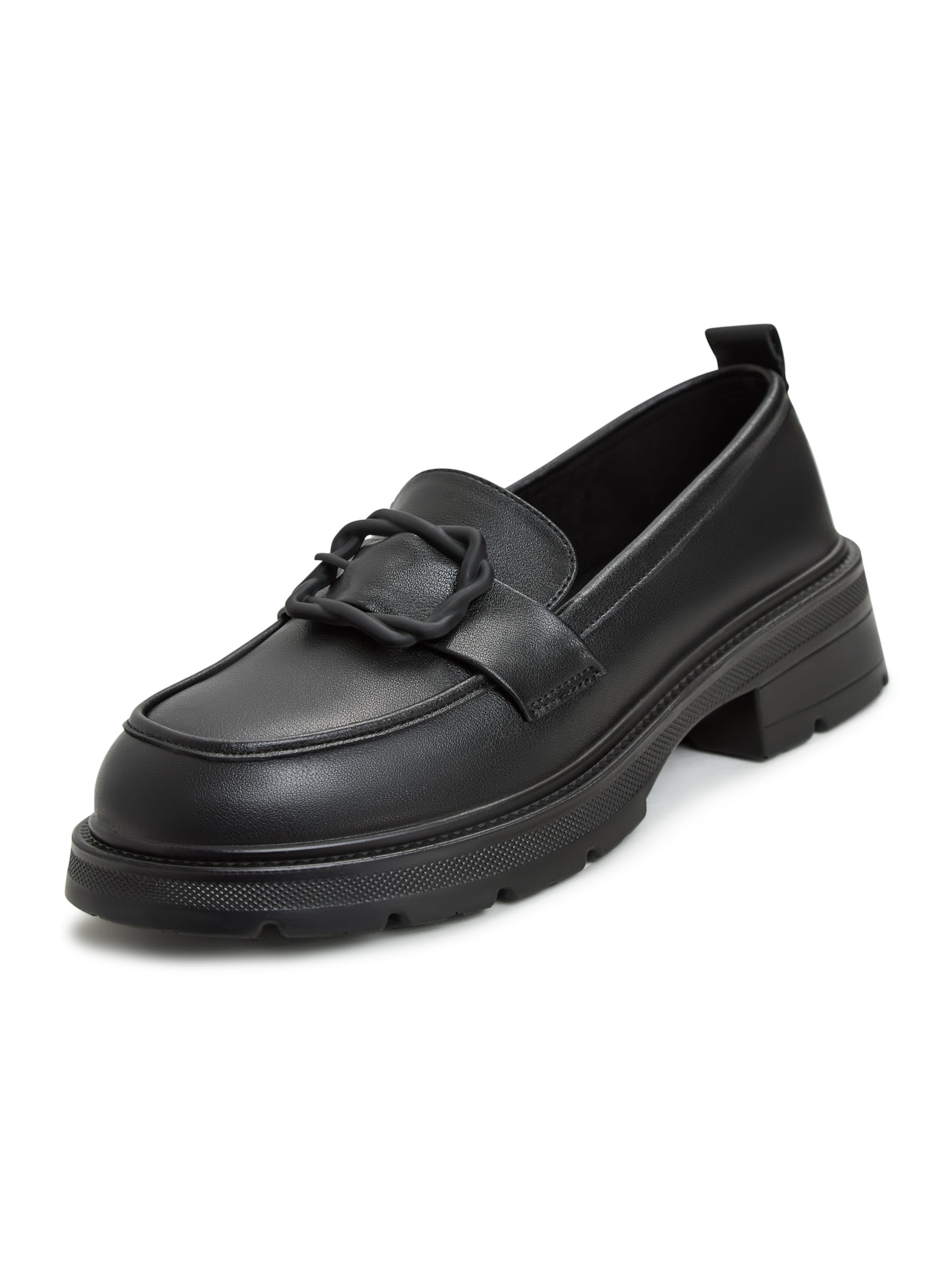 CESARE GASPARI Moccasin in Black: front
