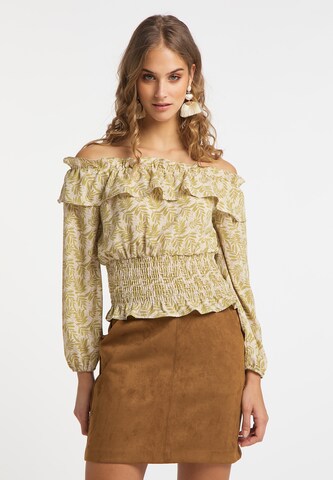 IZIA Blouse in Geel: voorkant