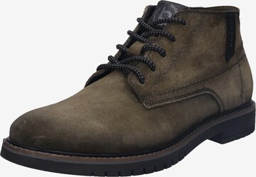 bugatti Lace-Up Boots in Green: front