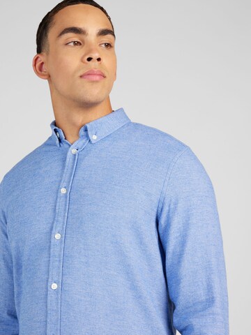 Samsøe Samsøe Regular fit Overhemd 'LIAM' in Blauw