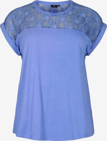 Zizzi Shirt 'CAROLINE' in Blue: front