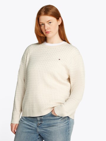 Tommy Hilfiger Curve Sweter w kolorze beżowy: przód