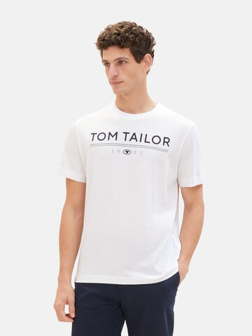 TOM TAILOR Shirt in Wit: voorkant