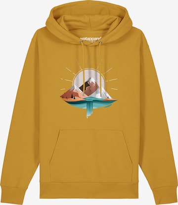 Felpa ' Sunrise & Lake ' di Watapparel in giallo: frontale