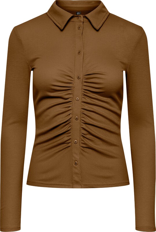 Pieces Petite Shirt 'NORMA' in Braun Pieces Petite Shirt 'NORMA' in Braun